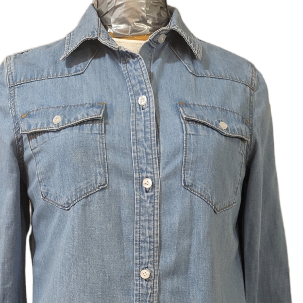 Driftwood Lana Western Embroidered Aztec Denim Button Shirt...Size Small - Picture 3 of 9